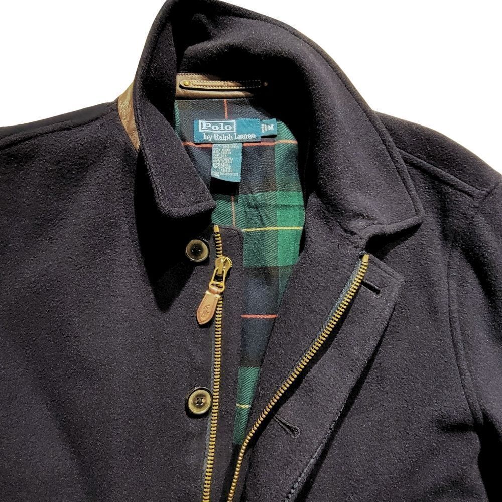 *RARE* POLO RALPH LAUREN Silk, Wool, Leather & Corduroy Bomber Jacket Mens M - Picture 1 of 16